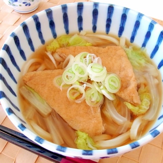 白菜きつねうどん